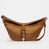 Bolso Bambu en cuero gamuza Cuoio