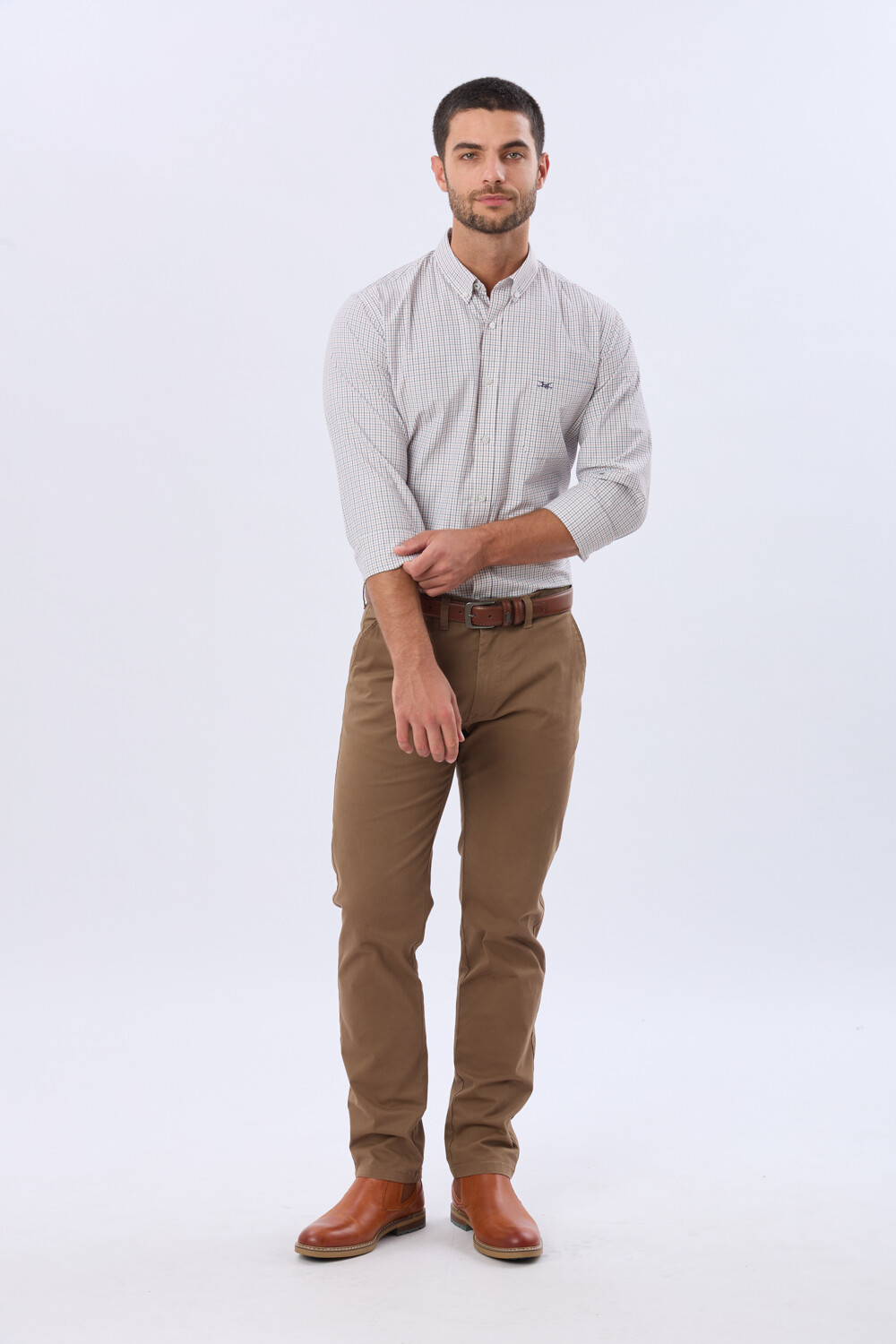PANTALÓN SPANDEX SLIM FIT Marron