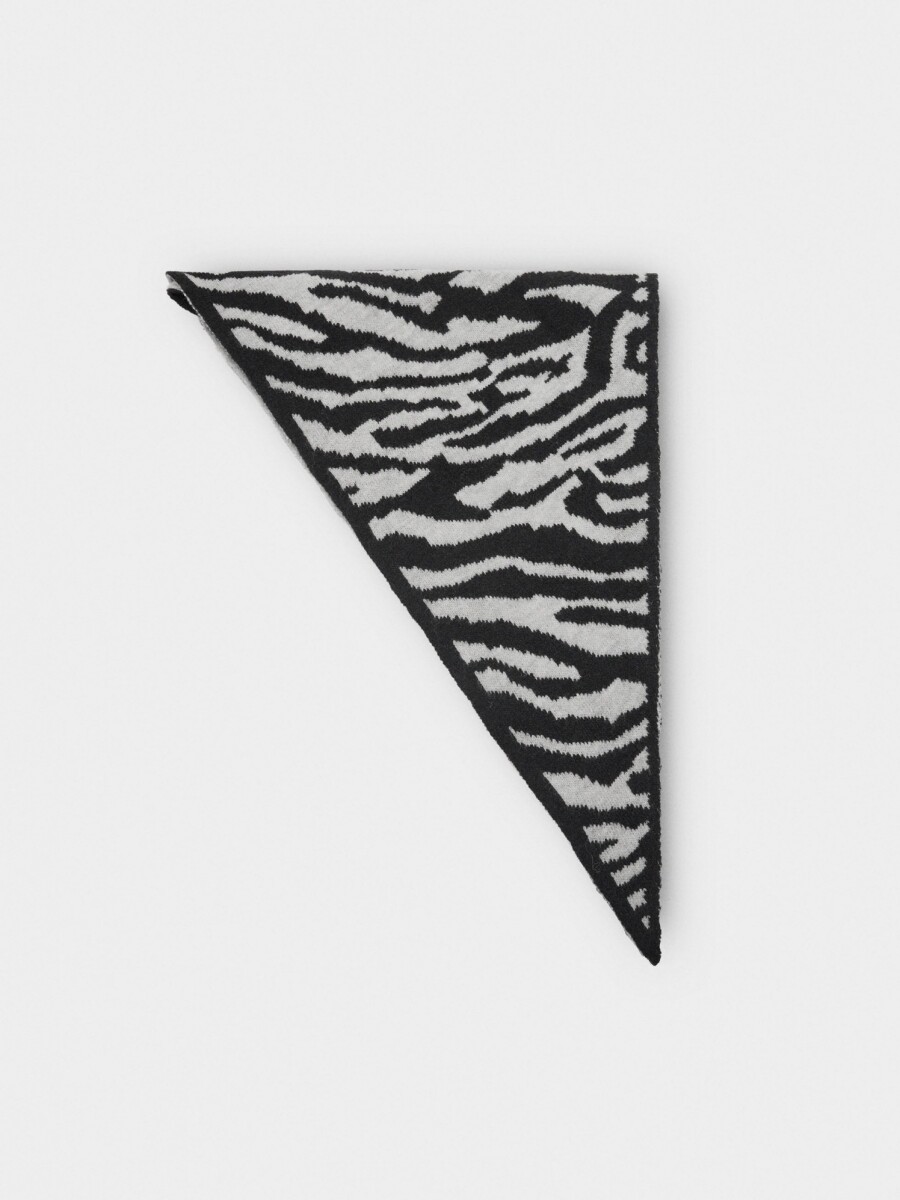 Chal Estampado Animal negro