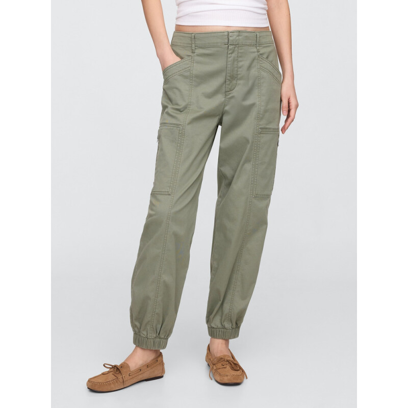 V-DOWNTOWN ZIPPER JOGGER MESCULEN GREEN