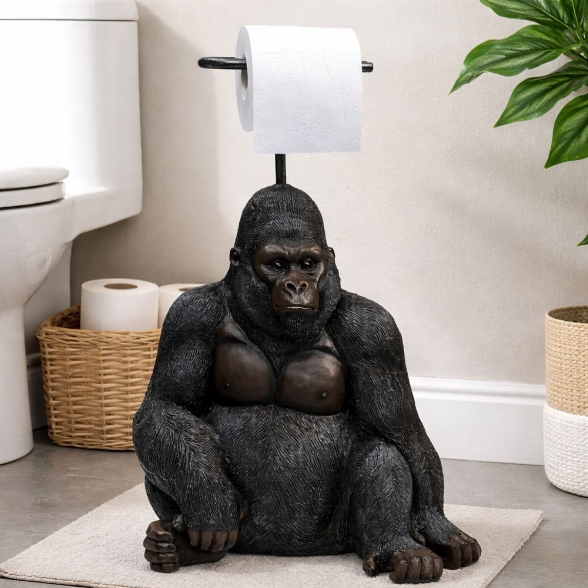 PORTARROLLO SITTING MONKEY Negro 