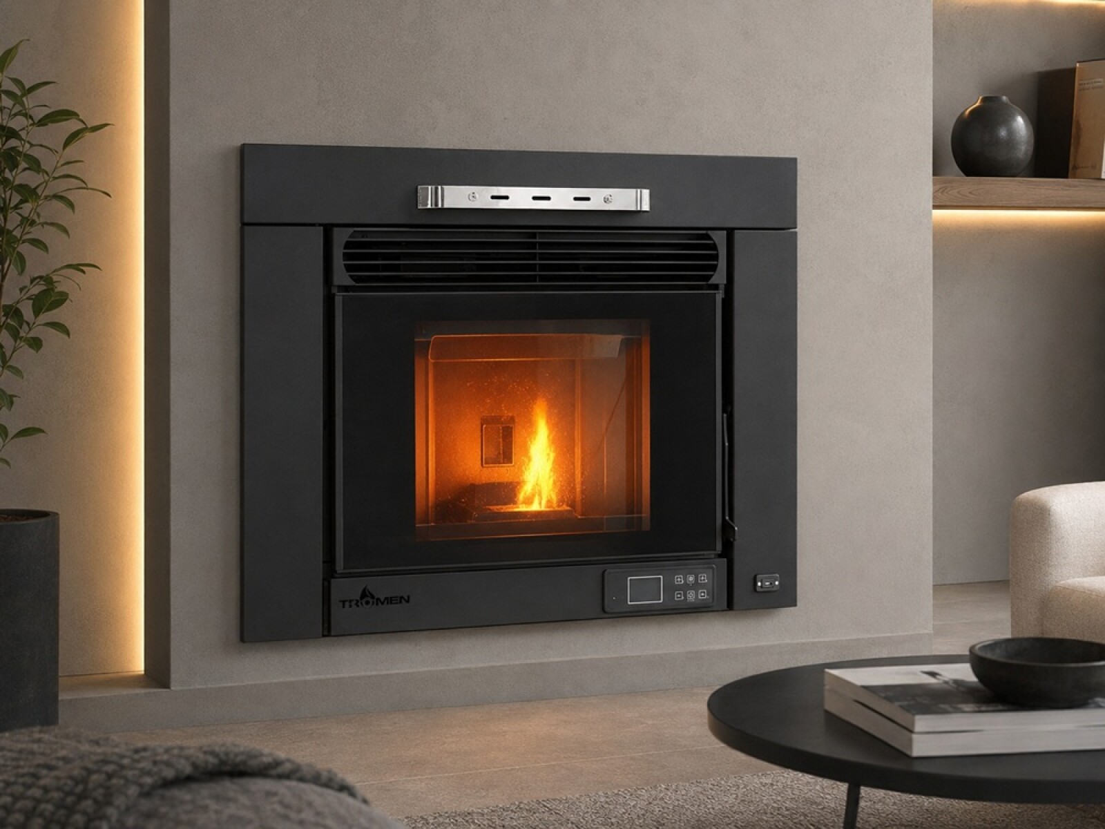Estufa Tromen Pellet Empotrable 11KW 