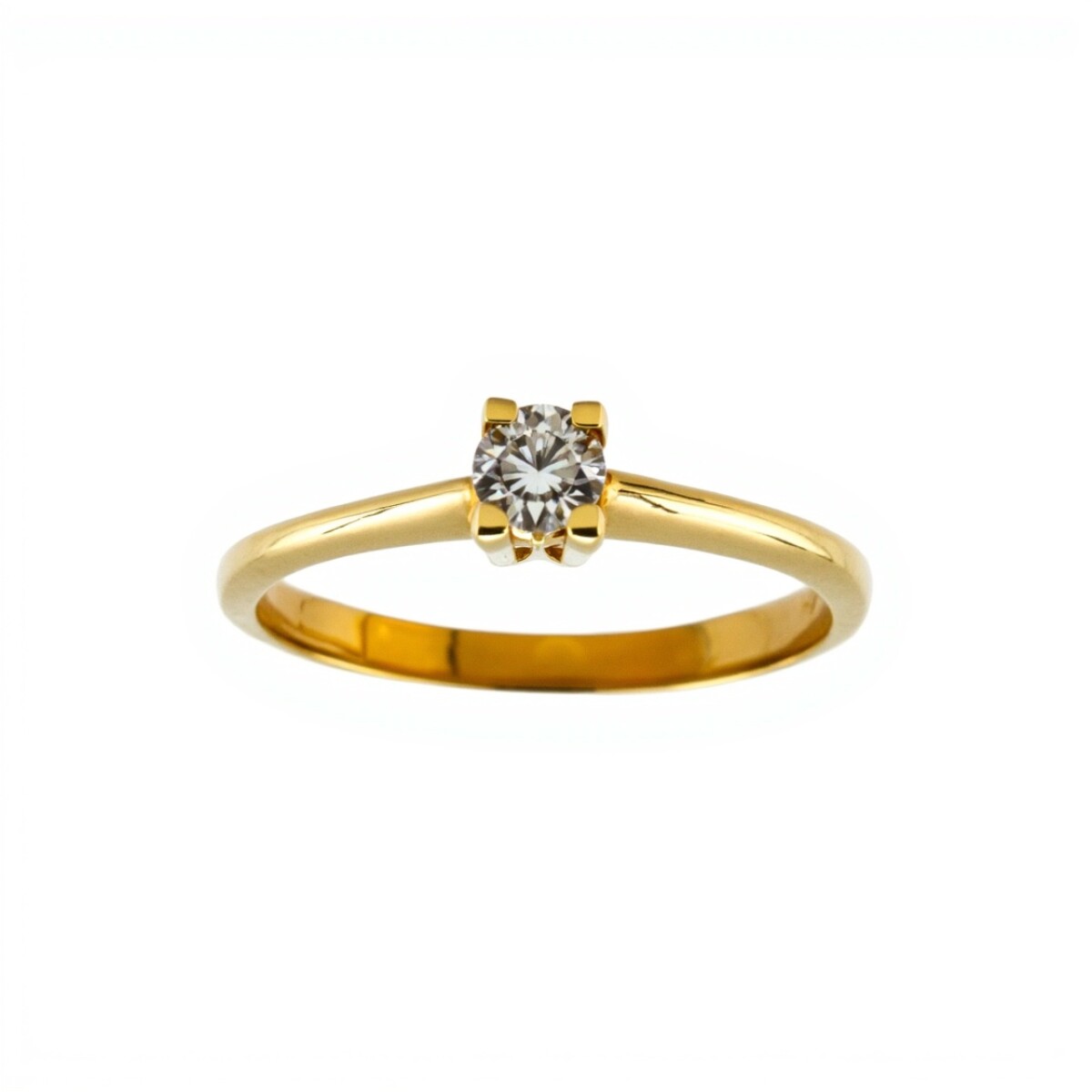 Anillo Solitario-Oro bajo-Piedra Zirconia-AN8080 - conpiedra 