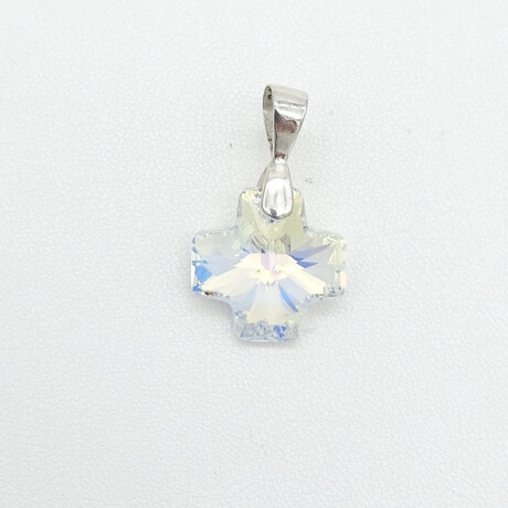 Cruz de Cristal y Plata 925 1.9 cm x 1.9 cm