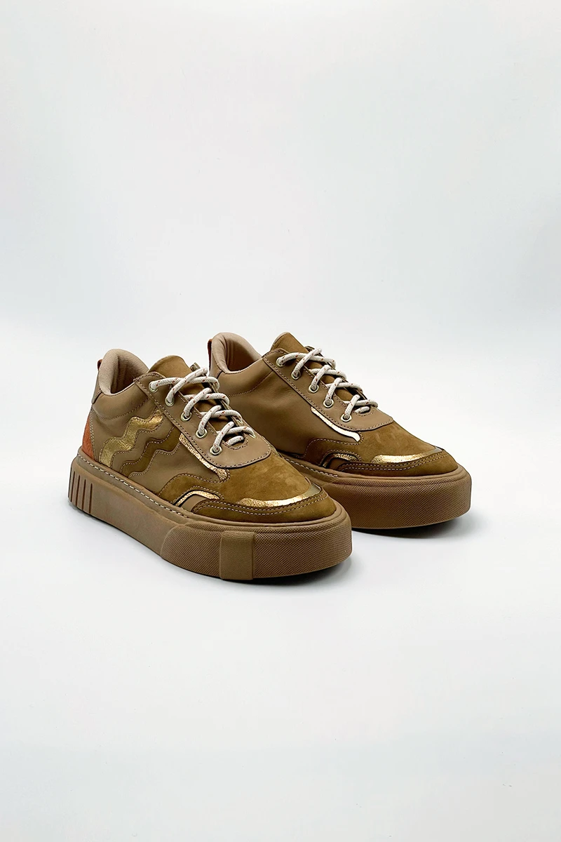 Zapatilla Hawai - Camel, Marrón, Bronce Y Anaranjado 