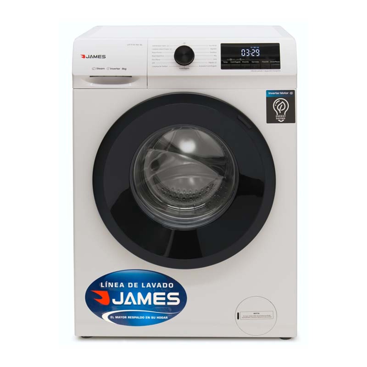 Lavarropas JAMES LR8140 Inverter 8 Kg - Blanco 