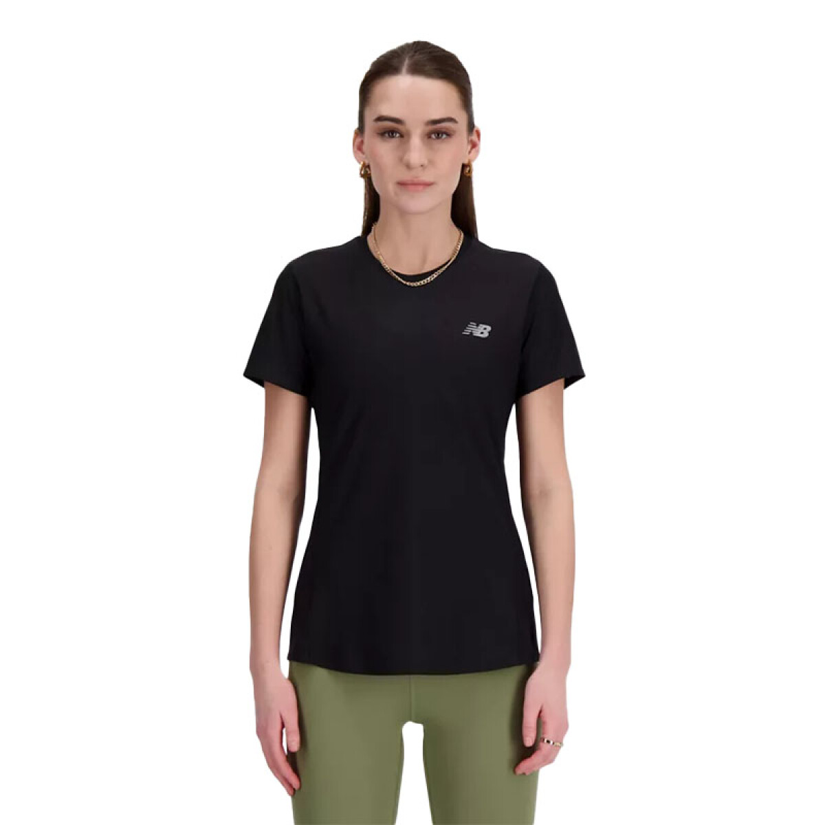 Remera New Balance Slim - Negro 