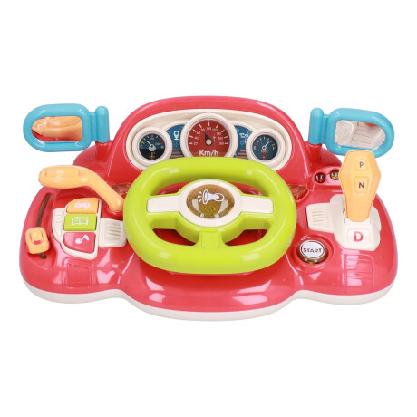 Volante Musical Juego Infantil Simulador Manejo Luz Sonidos Fucsia