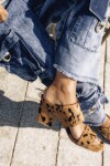 Firework Print Heels Camel / Negro