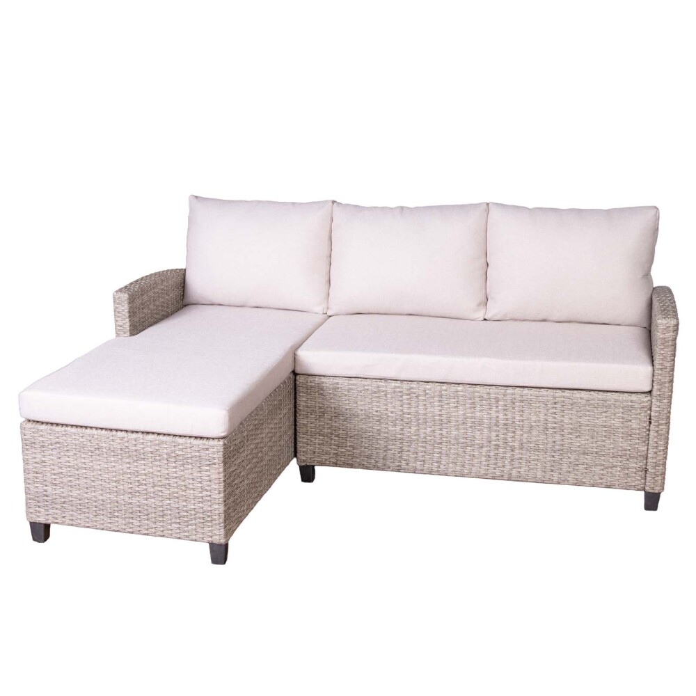 SET DE LIVING EXTERIOR RATTAN-SINTETICO NATURAL-BEIGE COZUMEL
