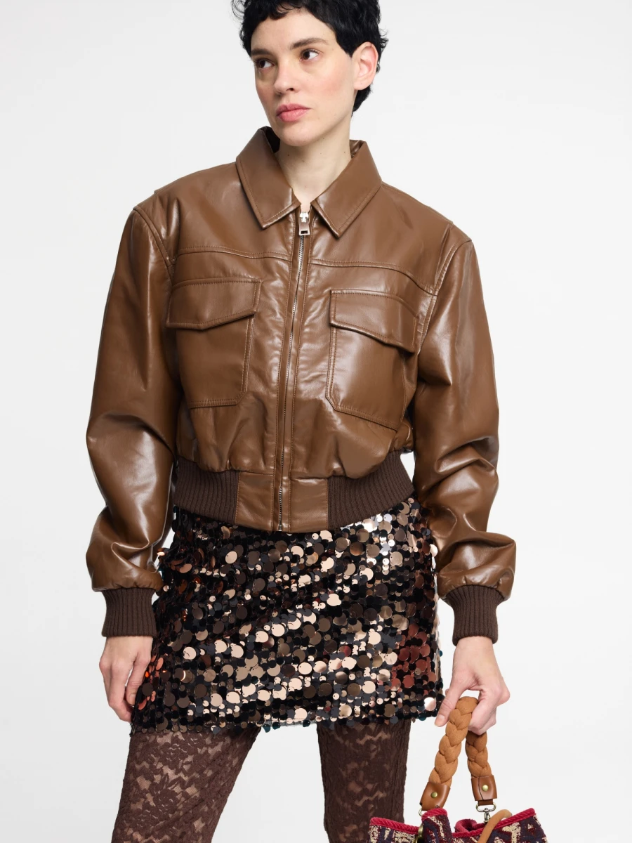 CHAQUETA BIKER CORTA 