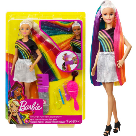 Muñeca Barbie Rainbow Peinado De Arcoíris + Acces. Muñeca Barbie Rainbow Peinado De Arcoíris + Acces.