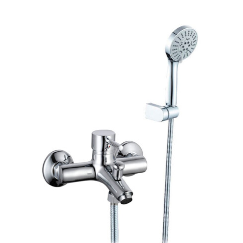 Ducha Exterior de Bronce Con Volante Palito Con Telefono, Flexible Y Soporte 000
