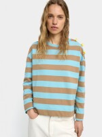 Sudadera Con Rayas 100% Algodón multicolor
