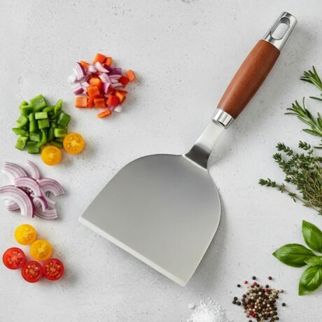 Espátula / Rasqueta de Acero Inoxidable con Mango de Madera Espátula / Rasqueta de Acero Inoxidable con Mango de Madera