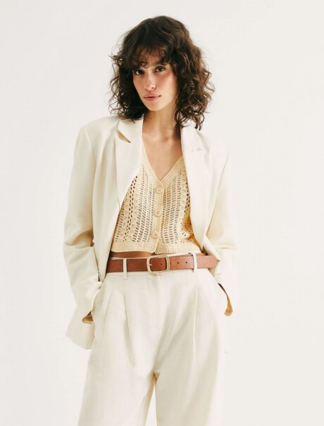 CHALECO DE PUNTO CON BOTONES AMARILLO