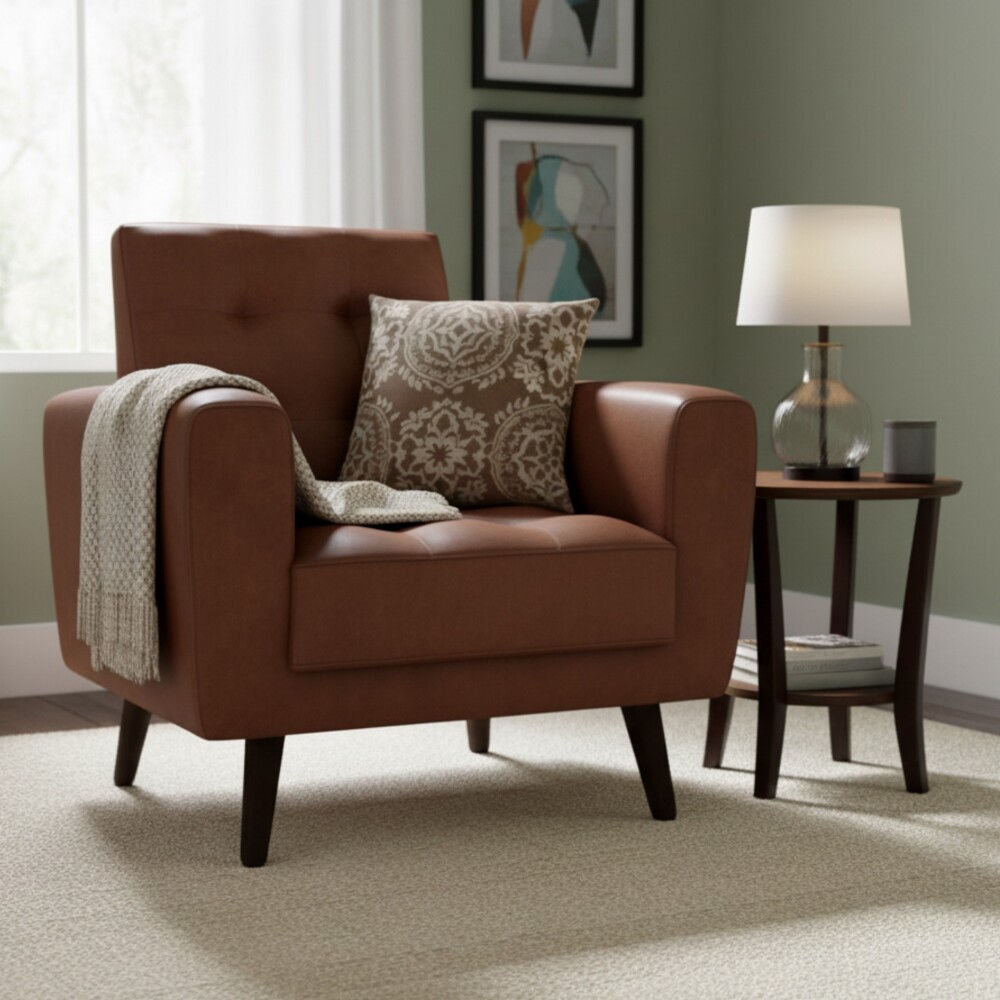 Butaca 1 Cuerpo - Eco-Cuero Livia Marron