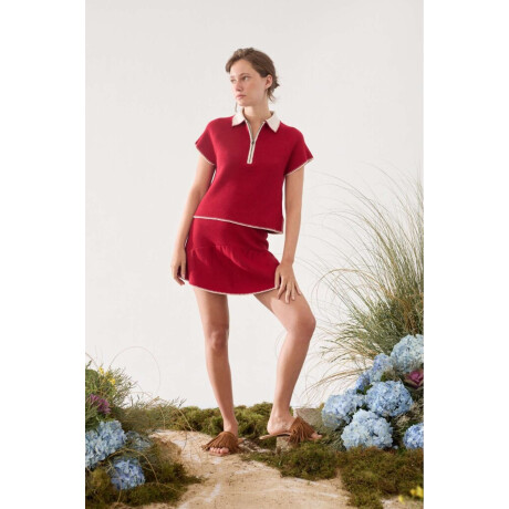 Falda Ula Knit Rojo