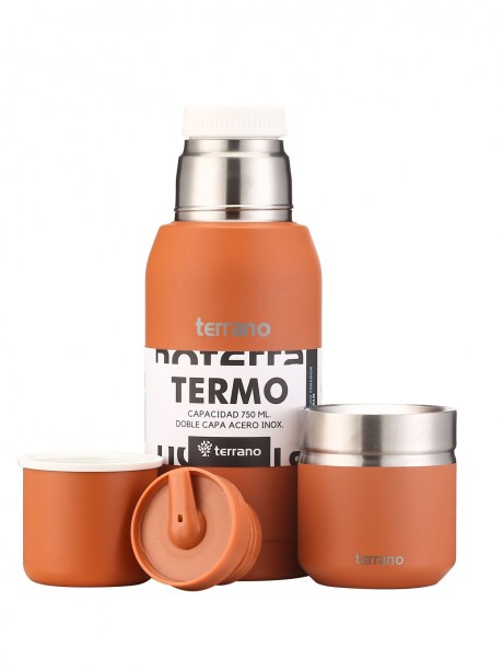 Set Acero 750ml / Mate Folkie Terracota