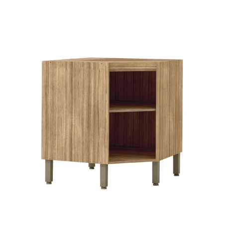 Modulo Inferior Esquinero Sin Tapa Para Cocina Una Puertas GAMAS DE BEIGE
