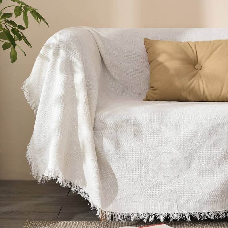 Manta para Sillon y Cama 130x180 cm blanco