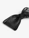 Hebillas Francesas Moño Hebilla Francesa Con Moño Mesh - Negro