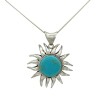 Dije Colgante Sol-Plata 925-Turquesa-CP3817 Conpiedra