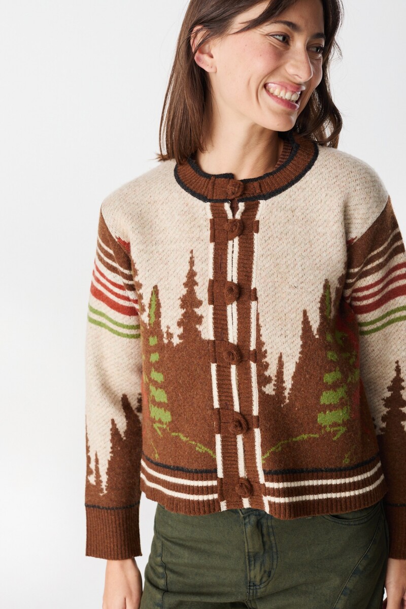 Cardigan Pinos Marron