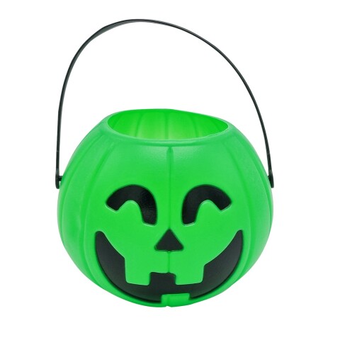 Tacho Portacaramelos Halloween Calabaza Golosinas Disfraz Variante Color Verde