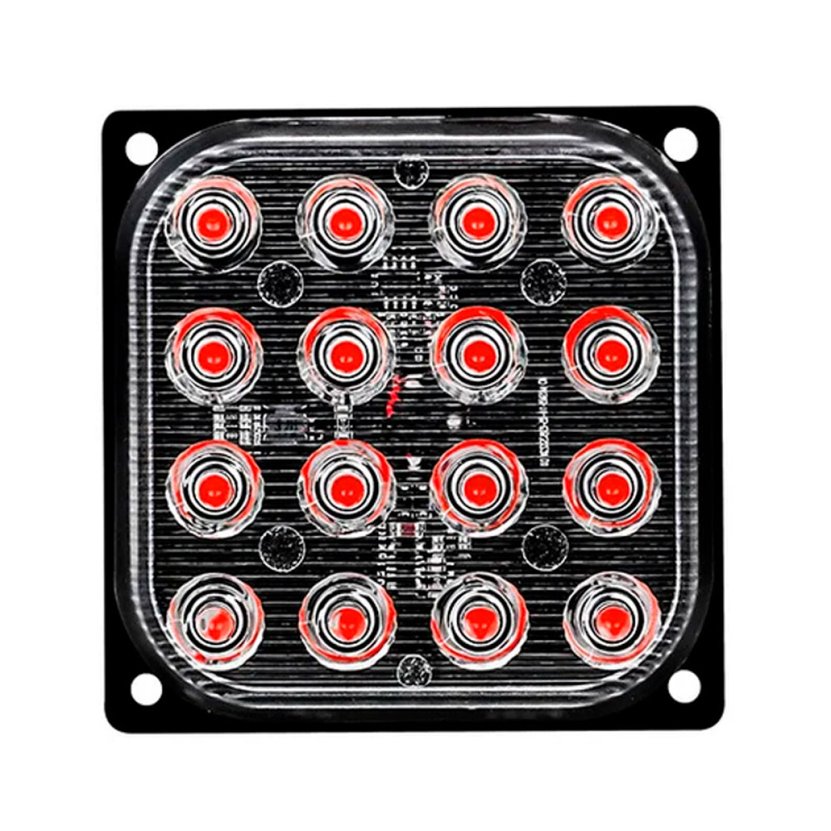 FAROL - FARO 16 LED ROJO 85X85 12/24V - 