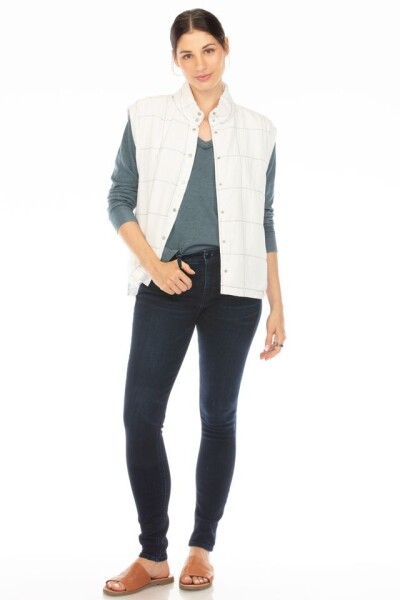 CHALECO QUILTED Blanco