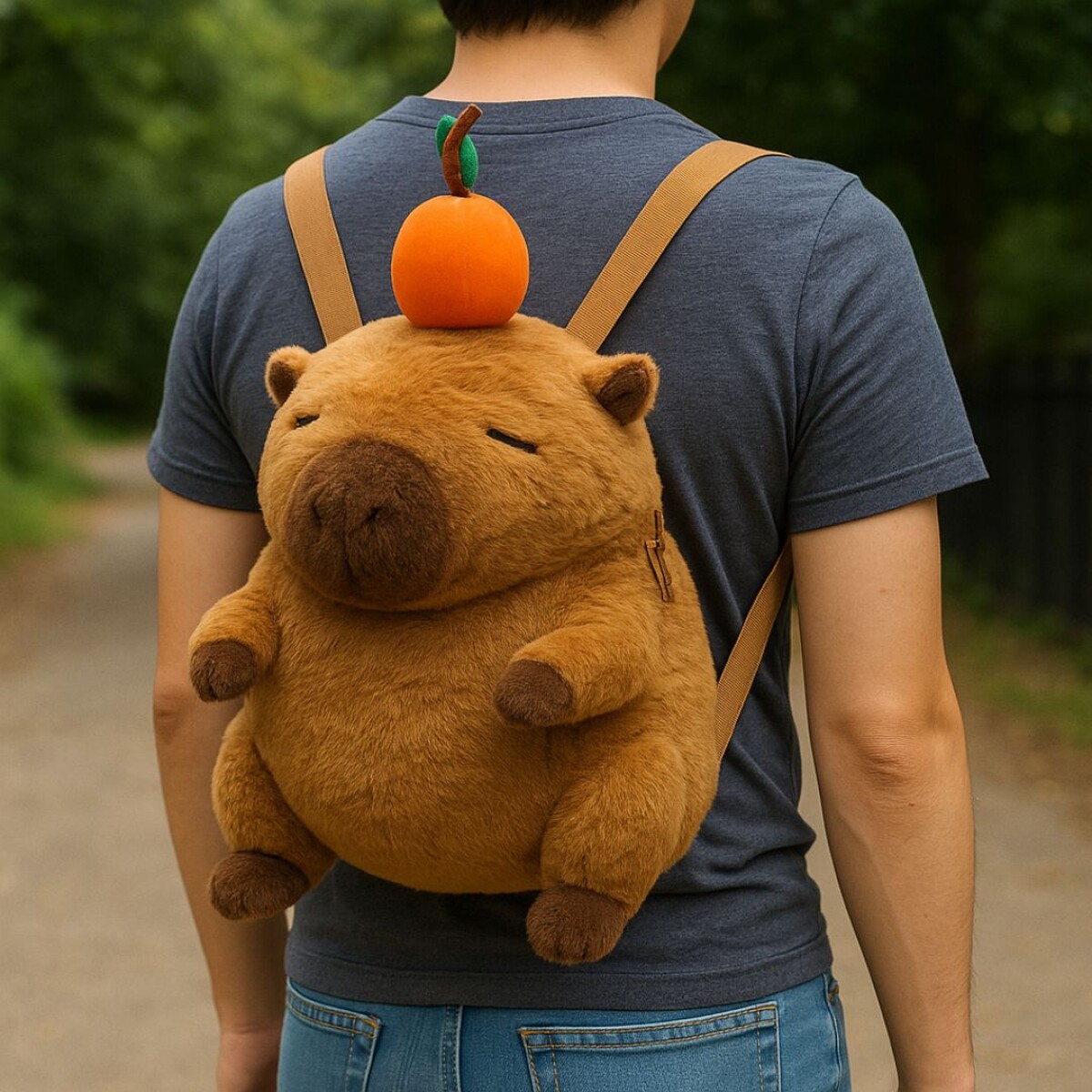 MOCHILA DE PELUCHE CAPIBARA 