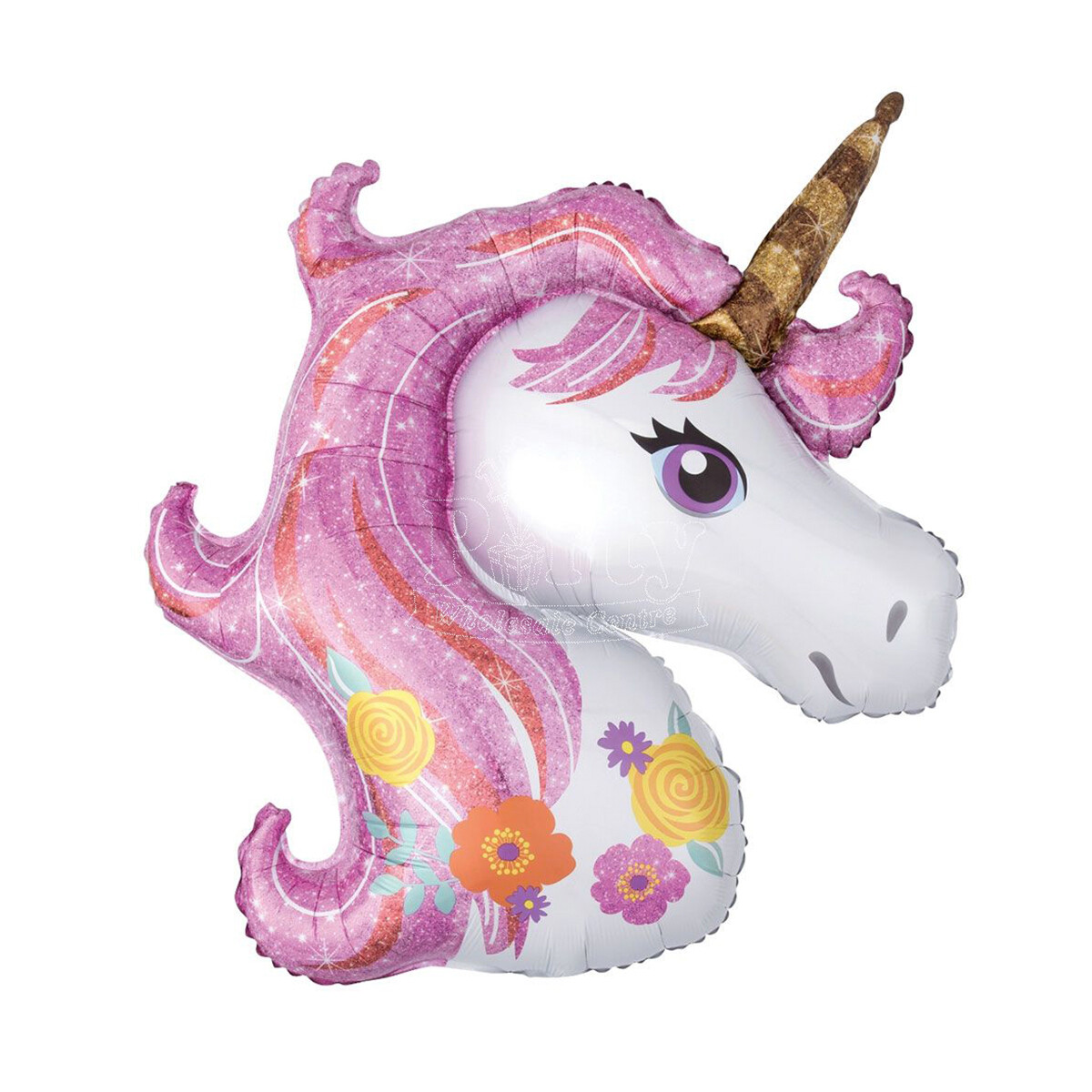 Globo de aluminio Unicornio - Rosado 