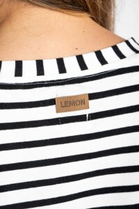 Remera Rayada Algodón Nácar