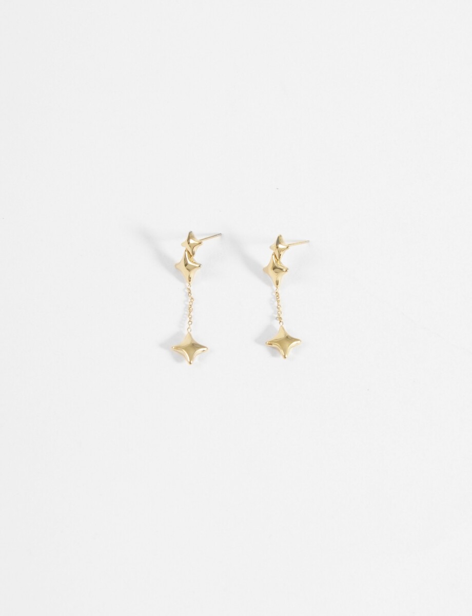 Caravanas acero estrella - dorado 