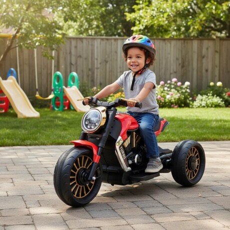 Moto TRUENO a Bateria 12V con Luces y Sonido Bebesit - Rojo Moto TRUENO a Bateria 12V con Luces y Sonido Bebesit - Rojo