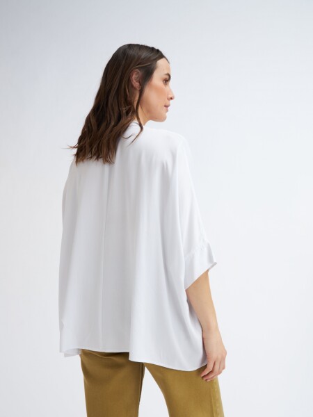Blusa escote en v Blanco