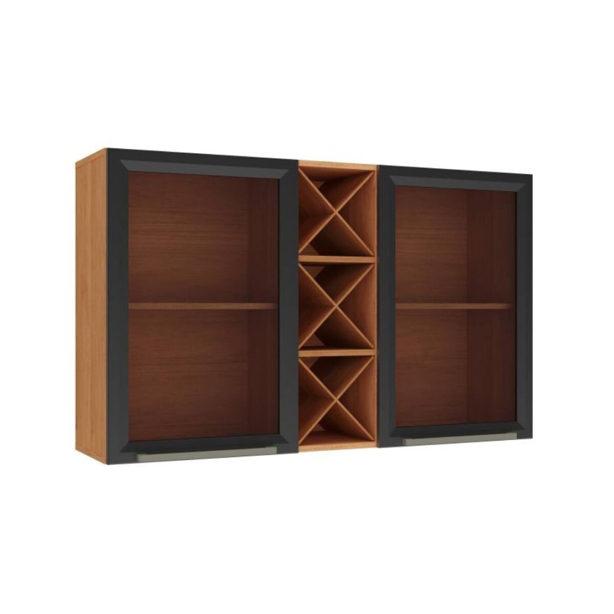 Aereo Favorita 120 - 2 Puertas Vidrio - Negro 