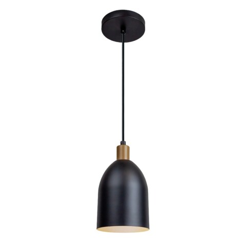 COLGANTE MILA E27 NEGRO Y DORADO 10CM COLGANTE MILA E27 NEGRO Y DORADO 10CM