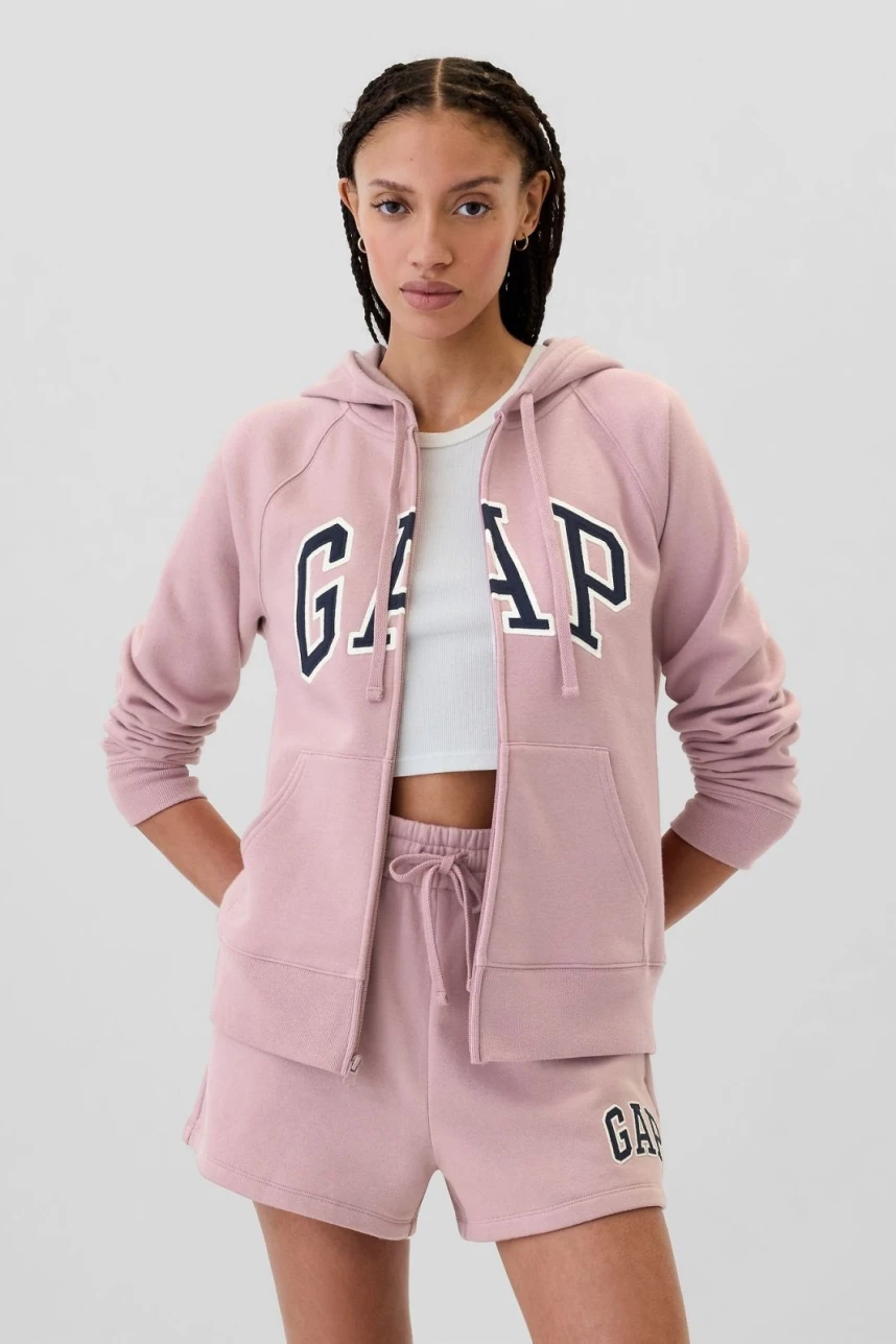 Canguro Con Cierre Logo Gap Mujer Lilas Pink 16-1708 Tcx