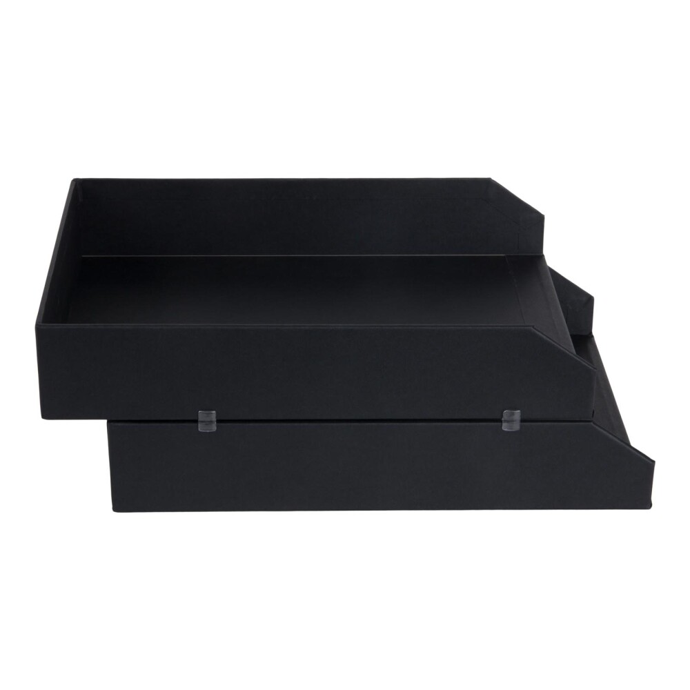 SET 2 BANDEJAS ESCRITORIO POLIESTER NEGRO HAKAN