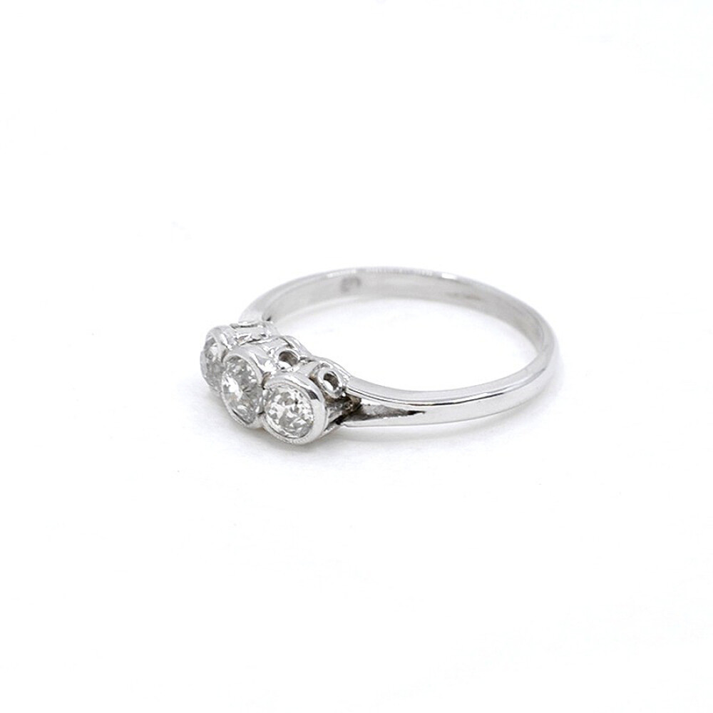 Anillo Platino Con 3 Brillantes Anillo Platino Con 3 Brillantes