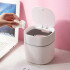Mini Cubo Tapa De 2l Papelera Basura Plastico Mesada Variante Color Blanco
