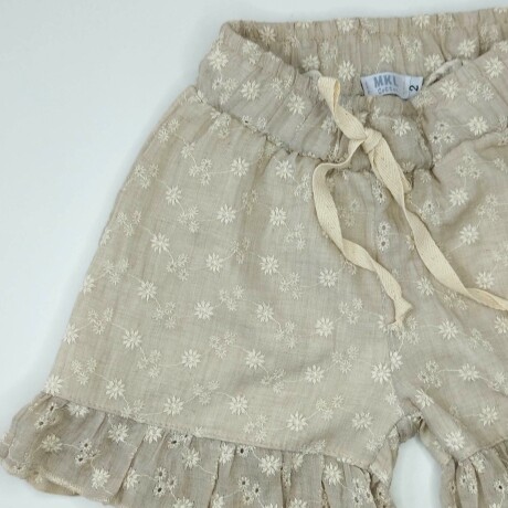 short de broderie bordado beige short de broderie bordado beige