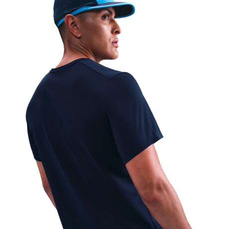 Remera Nike Dri Fit Uv Miler Manga Corta De Hombre Azul
