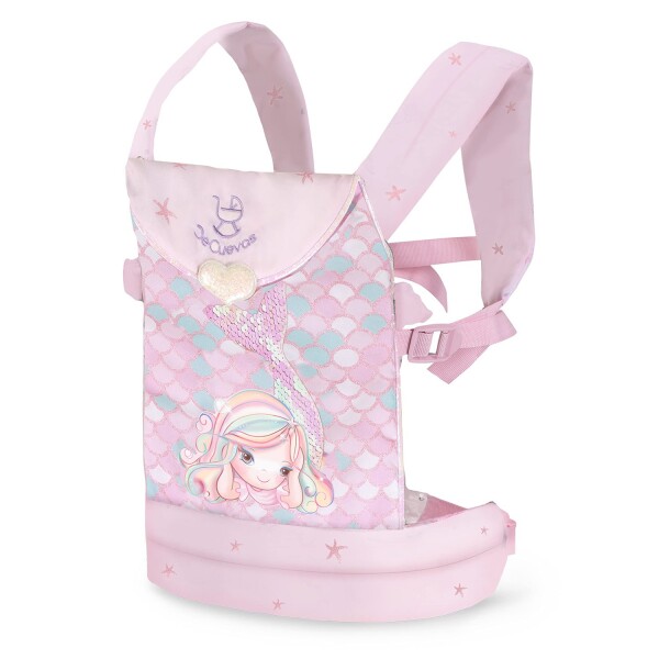 Set Viaje De Cuevas 3en1 Portabebé Bolso Silla Comer Muñecas Variante Color Rosa