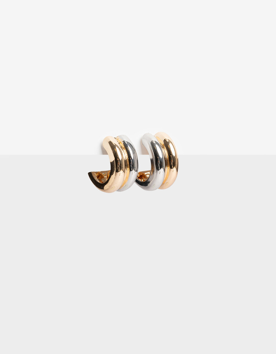 Argollas Doble Metal Biplating 