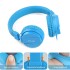 Auricular Stereo Cableado Vincha Plegable Gorsun 778 Color Variante Azul