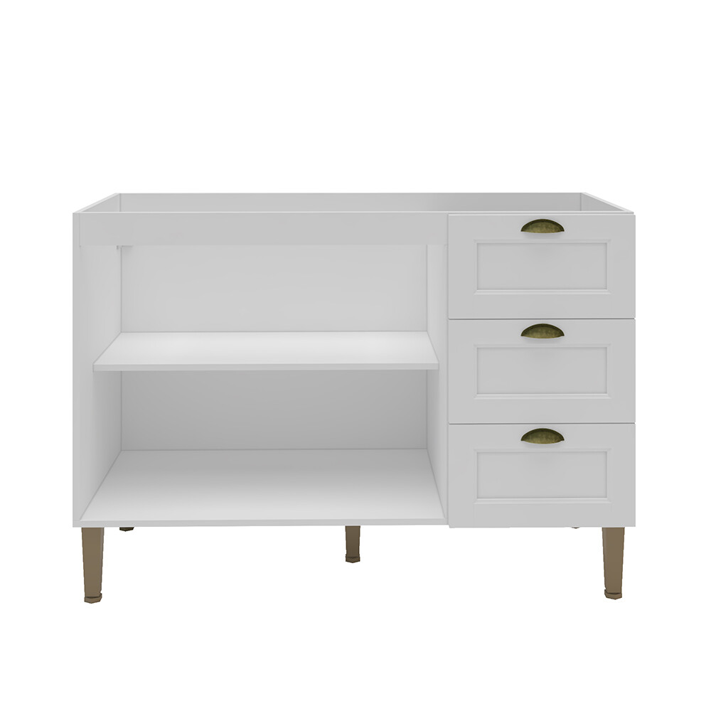 BAJO MESADA 2 PUERTAS Y 3 CAJONES MODELO PROVENZAL 1200 MM Bajo Mesada 2 Puertas Y 3 Cajones Modelo Provenzal 1200 Mm