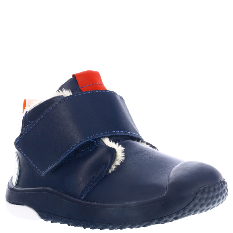 Botas Infantiles Bibi c/Velcro Corderito Azul Marino - Blanco - Rojo